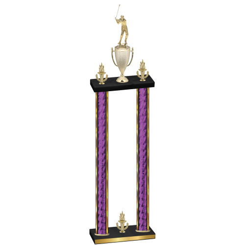 Double Purple Glacier Victory Golf Trophy
