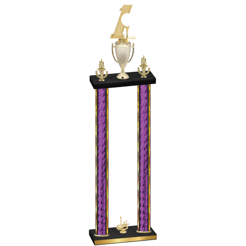Double Purple Glacier First Place Golf Trophy