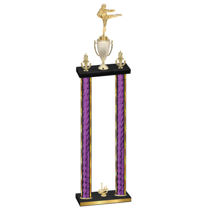Double Purple Glacier First Place Karate Trophy