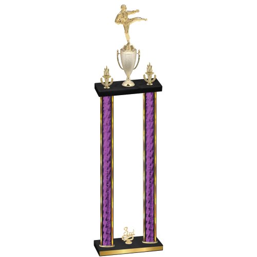 Double Purple Glacier Third Place Karate Trophy