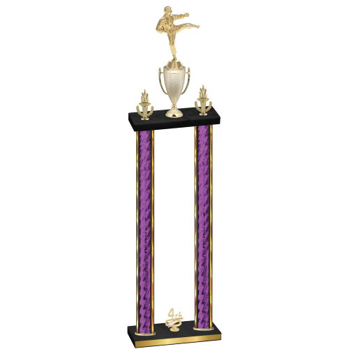 Double Purple Glacier Fourth Place Karate Trophy