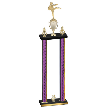 Double Purple Glacier Year Karate Trophy