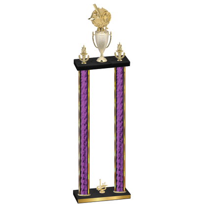 Double Purple Glacier First Place Baseball Trophy