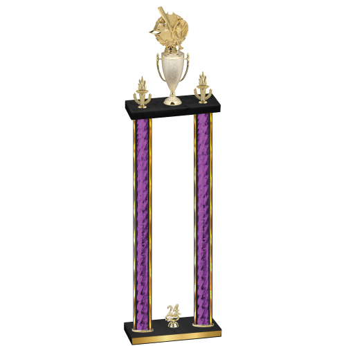 Double Purple Glacier Year Baseball Trophy
