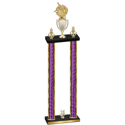 Double Purple Glacier Year Baseball Trophy
