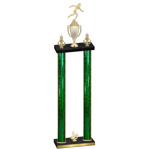 Double Green Glacier Fourth Place Running Trophy