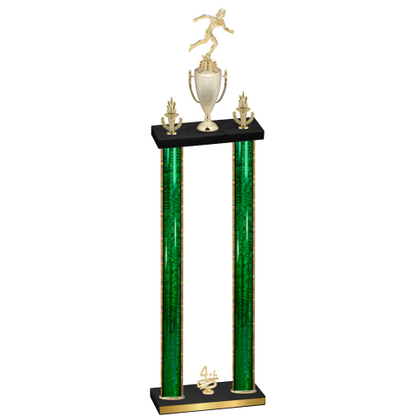 Double Green Glacier Fourth Place Running Trophy