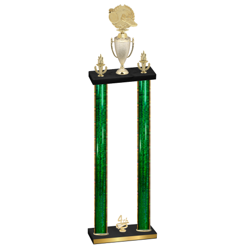 Double Green Glacier Fourth Place Running Trophy