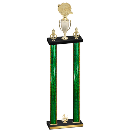Double Green Glacier Fourth Place Running Trophy