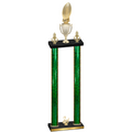 Double Green Glacier Second Place Football Trophy