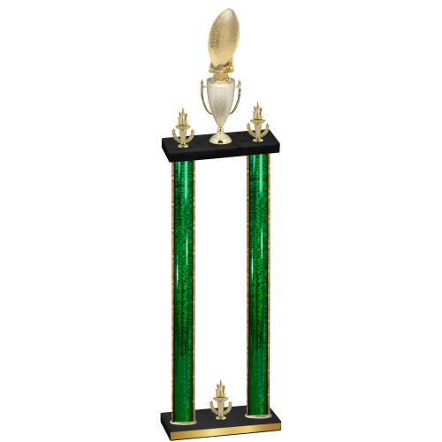 Double Green Glacier Victory Football Trophy