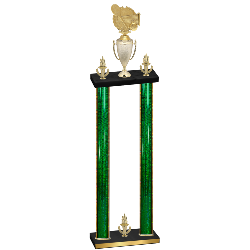 Double Green Glacier Victory Tennis Trophy