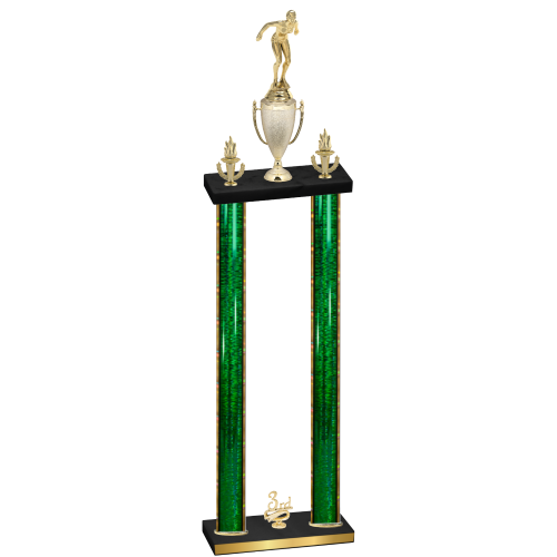 Double Green Glacier Third Place Tennis Trophy
