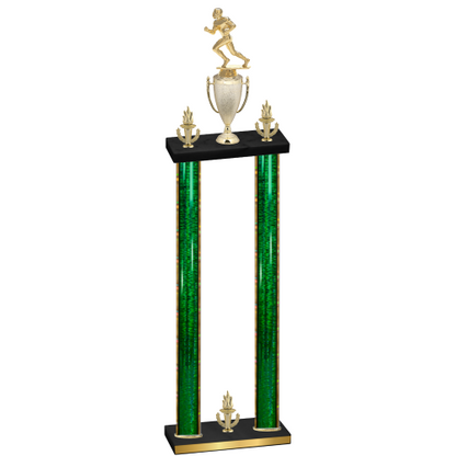 Double Green Glacier Victory Football Trophy