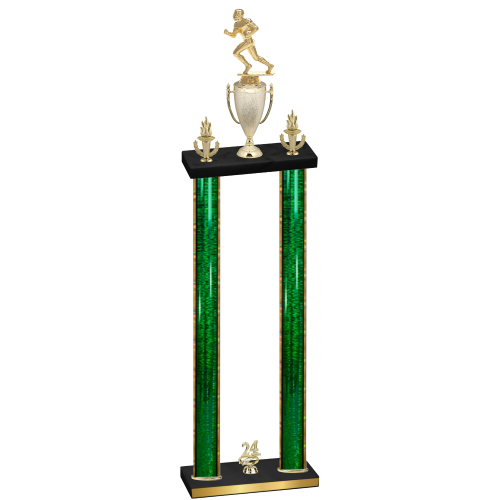Double Green Glacier Year Football Trophy