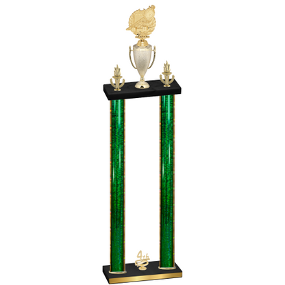 Double Green Glacier Fourth Place Swimming Trophy