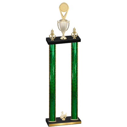 Double Green Glacier Third Place Insert Trophy