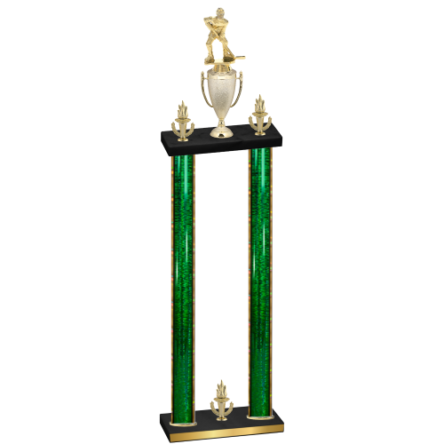 Double Green Glacier Victory Hockey Trophy