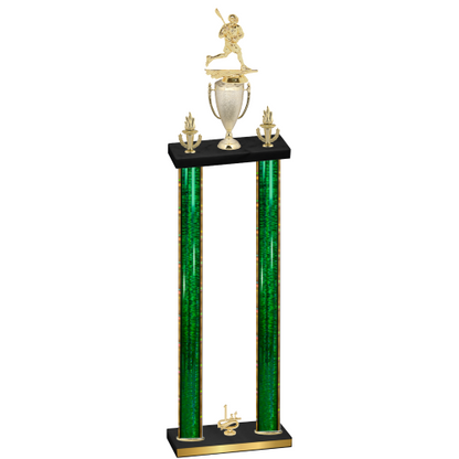 Double Green Glacier First Place Lacrosse Trophy