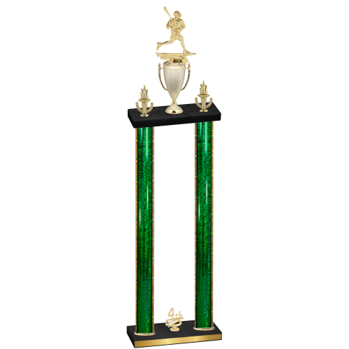 Double Green Glacier Fourth Place Lacrosse Trophy