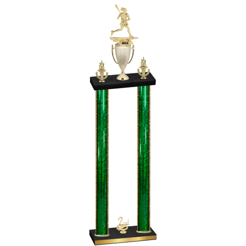 Double Green Glacier Second Place Lacrosse Trophy