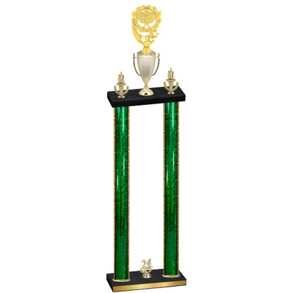 Double Green Glacier Year Pickleball Trophy