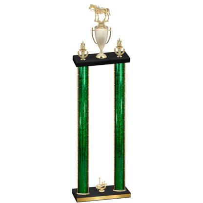 Double Green Glacier First Place Horses Trophy