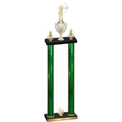 Double Green Glacier Fourth Place Archery Trophy