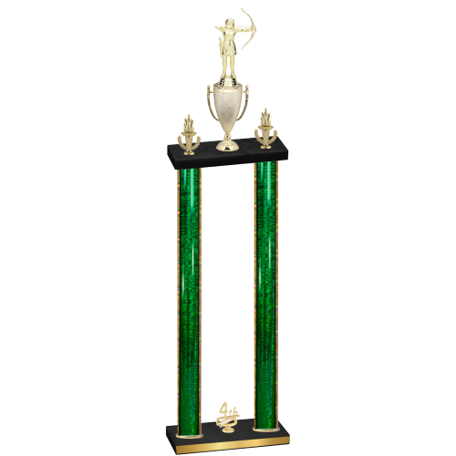 Double Green Glacier Fourth Place Archery Trophy