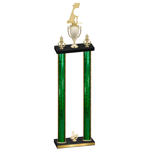 Double Green Glacier Third Place Golf Trophy
