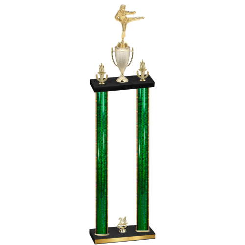 Double Green Glacier Year Karate Trophy