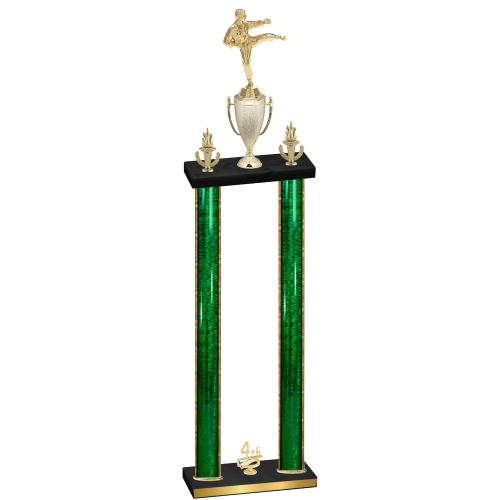Double Green Glacier Fourth Place Karate Trophy