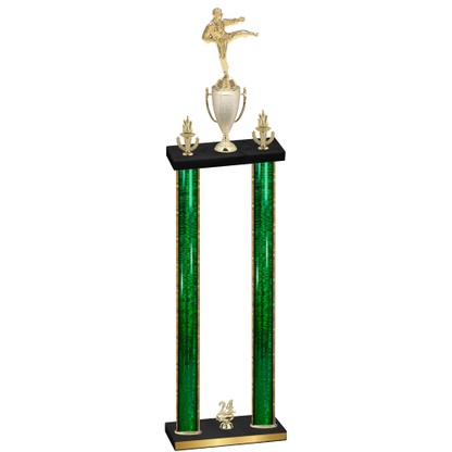 Double Green Glacier Year Karate Trophy