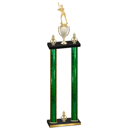 Double Green Glacier Victory Softball Trophy