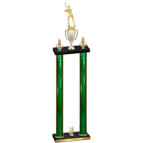 Double Green Glacier Year Softball Trophy
