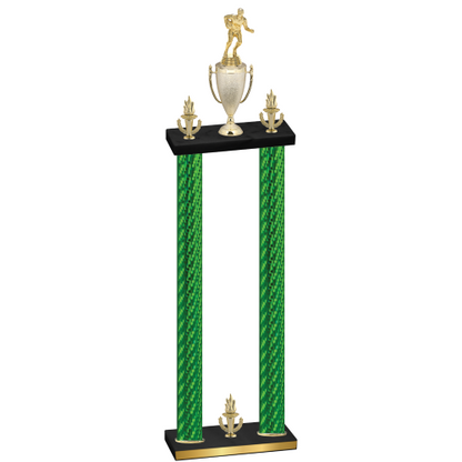 Double Green Carbon Fiber Victory Rugby Trophy