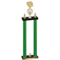 Double Green Carbon Fiber Year Running Trophy