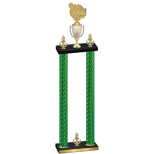 Double Green Carbon Fiber Victory Tennis Trophy