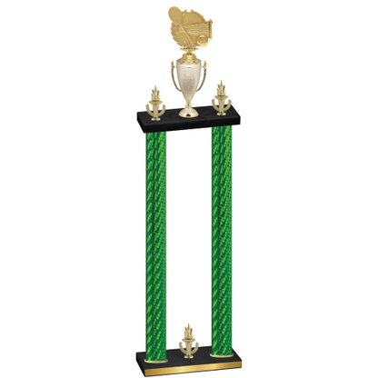 Double Green Carbon Fiber Victory Tennis Trophy