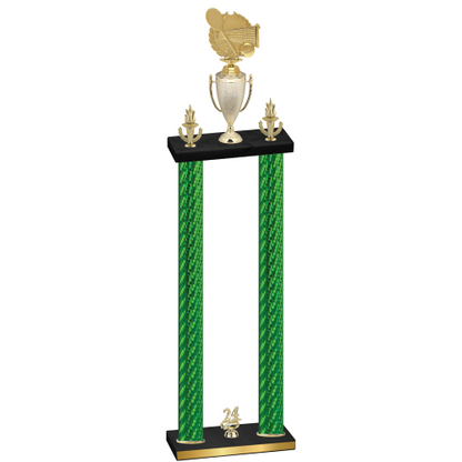 Double Green Carbon Fiber Year Tennis Trophy