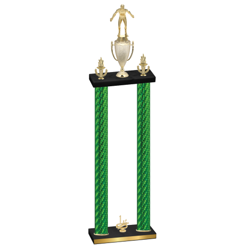 Double Green Carbon Fiber First Place Wrestling Trophy