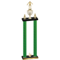 Double Green Carbon Fiber Fourth Place Wrestling Trophy