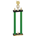 Double Green Carbon Fiber Third Place Bowling Trophy