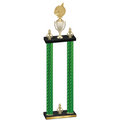 Double Green Carbon Fiber Victory Volleyball Trophy