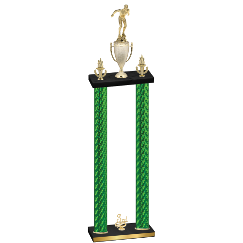 Double Green Carbon Fiber Third Place Swimming Trophy