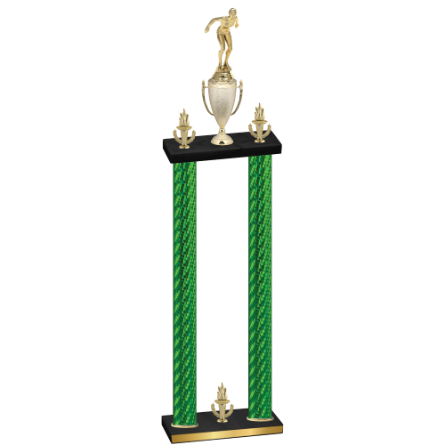 Double Green Carbon Fiber Victory Tennis Trophy