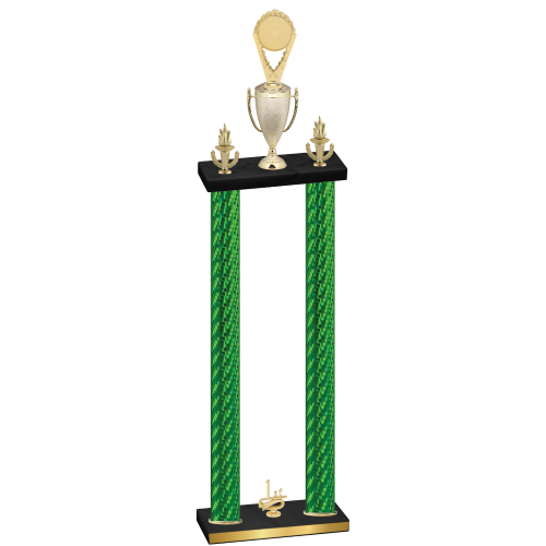 Double Green Carbon Fiber First Place Insert Trophy