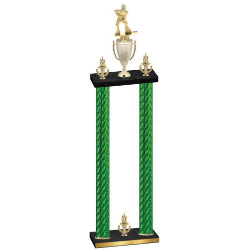 Double Green Carbon Fiber Victory Hockey Trophy