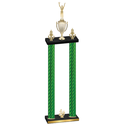 Double Green Carbon Fiber Fourth Place Victory Trophy