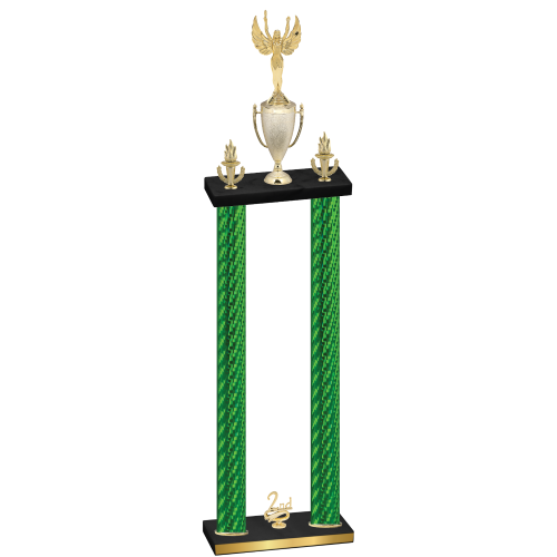 Double Green Carbon Fiber Second Place Victory Trophy